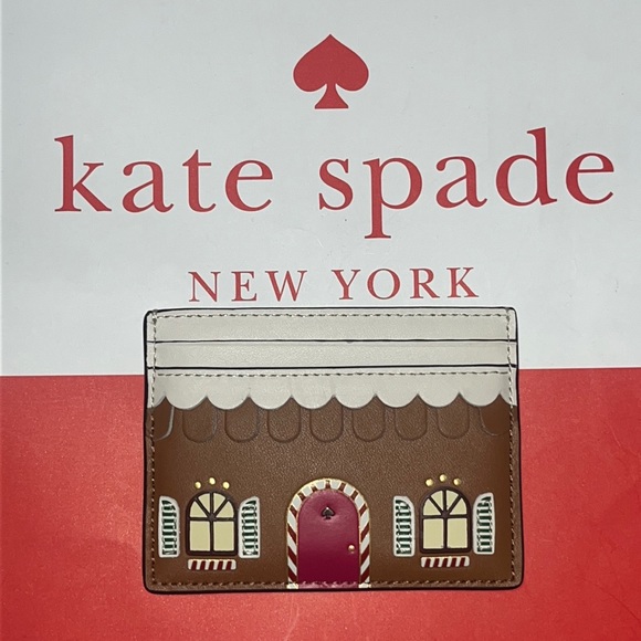 ♠️kate spade Small Gingerbread House Card Holder - Picture 3 of 10